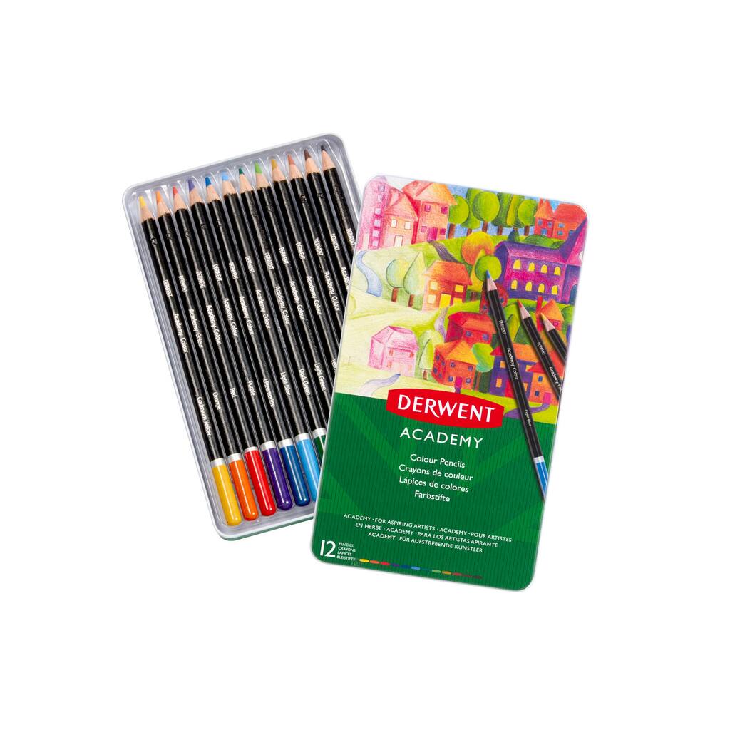 Derwent® Academy Colored Pencil 12 Color Tin Set